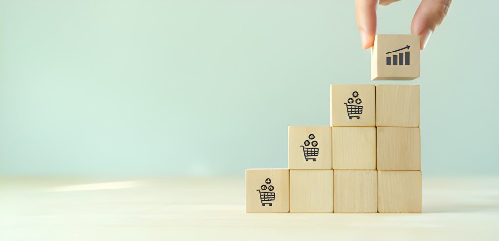 Growth of sales - average order value (AOV) concept