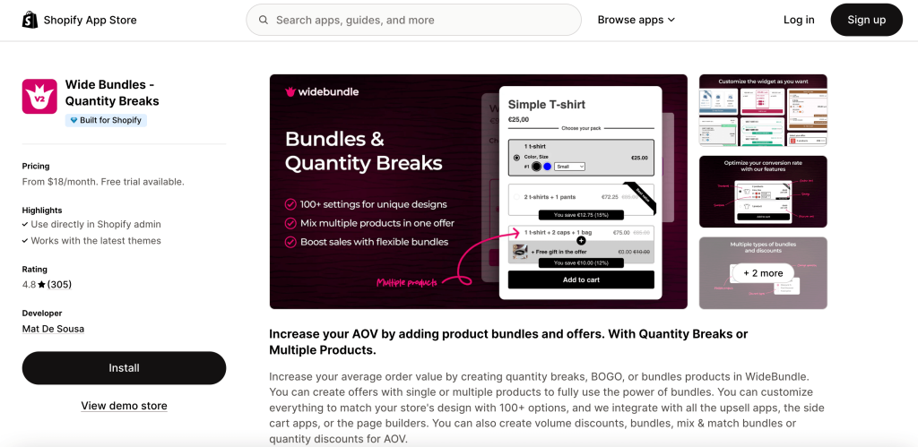 Wide Bundles