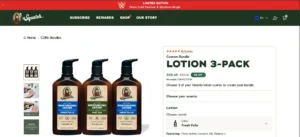 dr squatch lotion 3 pack product bundle example